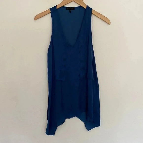 Rag & Bone navy blue tank top layered and asymmetric size XS - Picture 1 of 6